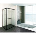 Душевая кабина Mixxus Premium Quadro SC01-120x80x195-TR Black 6мм, без поддона, прозрачное стекло