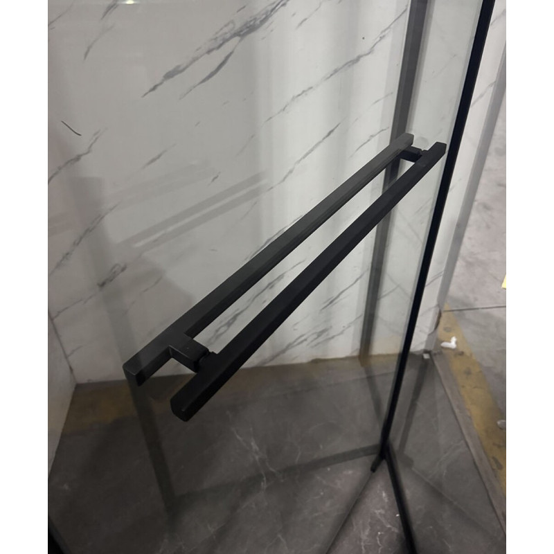 Душевая кабина Mixxus Premium Quadro SC01-120x80x195-TR Black 6мм, без поддона, прозрачное стекло