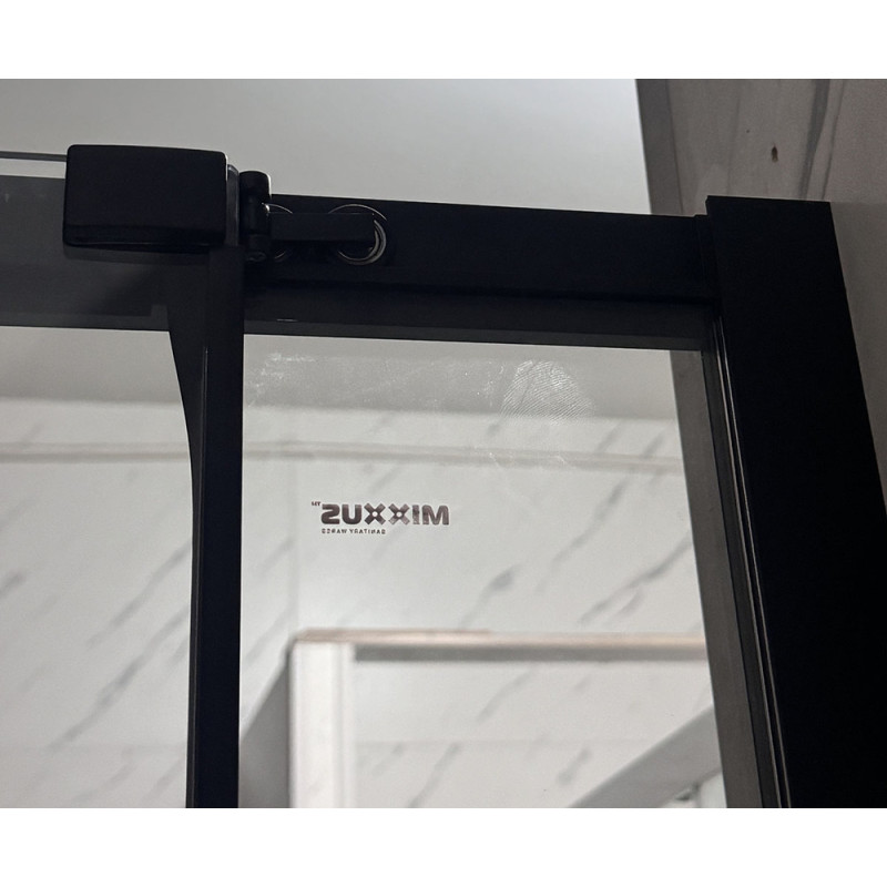 Душевая кабина Mixxus Premium Quadro SC01-120x80x195-TR Black 6мм, без поддона, прозрачное стекло