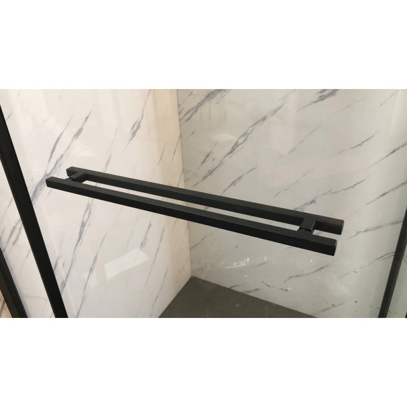 Душевая кабина Mixxus Premium Quadro SC01-120x80x195-TR Black 6мм, без поддона, прозрачное стекло