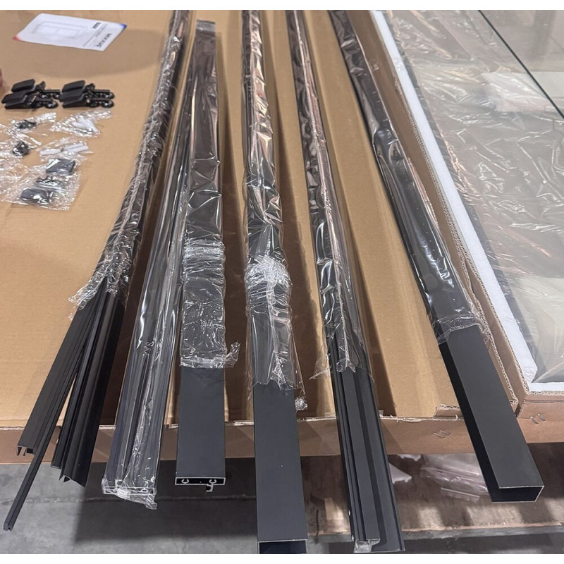 Душевая кабина Mixxus Premium Quadro SC01-120x80x195-TR Black 6мм, без поддона, прозрачное стекло