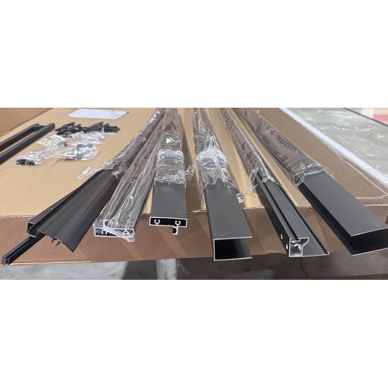 Душевая кабина Mixxus Premium Quadro SC01-120x80x195-TR Black 6мм, без поддона, прозрачное стекло