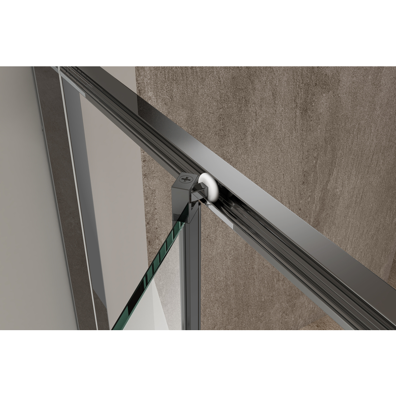 Душова кабіна Koer SR SC09-90x90x200-L-TR-07 Easy Clean 6мм, без піддону, прозоре скло, графіт 