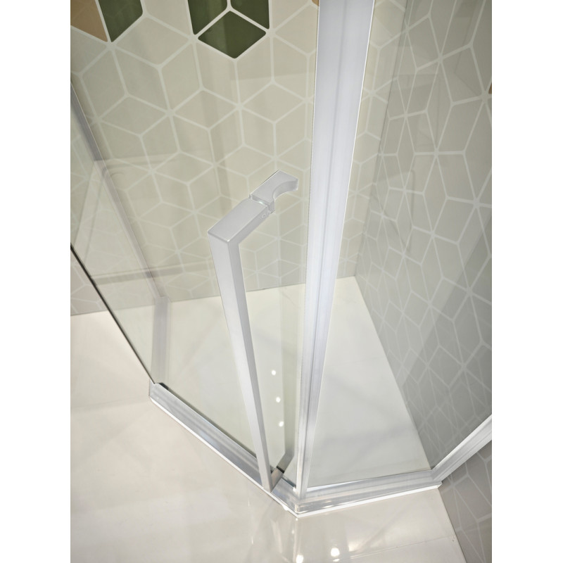 Душевая кабина Koer SR SC06-100x100x200-TR-01 Easy Clean 8мм, без поддона, прозрачное стекло, хром