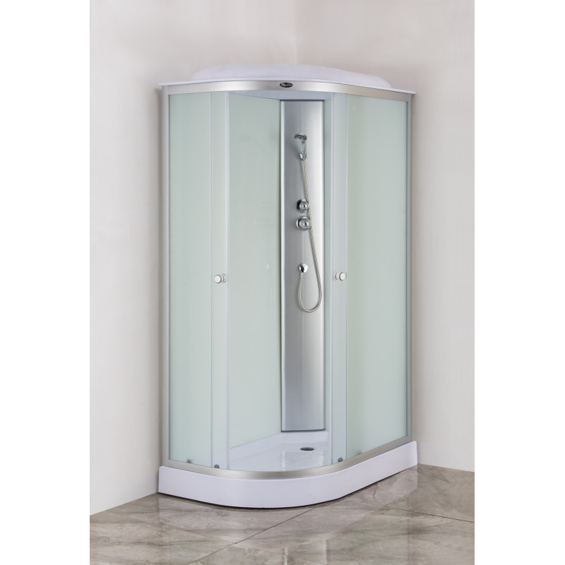 Бокс душевой Mixxus WAVE SB02-120x80x215-R-FB SATIN без гидромассажа с низким поддоном