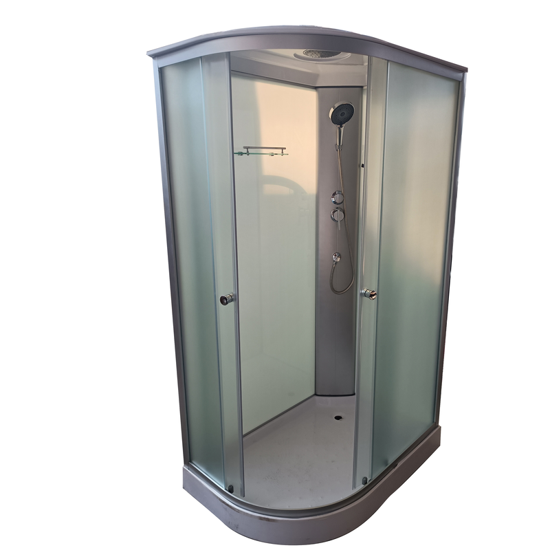 Бокс душевой Mixxus WAVE SB02-120x80x215-R-FB SATIN без гидромассажа с низким поддоном