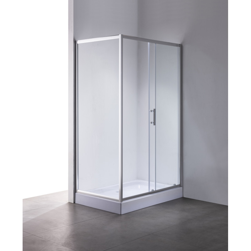 Душевая кабина Mixxus HARD SCT01-120x80x198-TR CHROME 5мм, с низким поддоном, прозрачное стекло