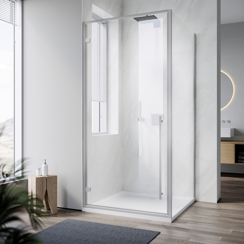 Душова кабіна Koer SR SC08-90x90x200-TR-01 Easy Clean 6мм, без піддону, прозоре скло, хром 