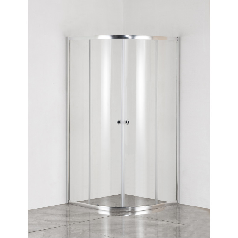 Душова кабіна Mixxus PLAIN SC01-90x90x185-TR CHROME 4мм, без піддону, прозоре скло 