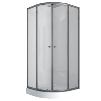 Душова кабіна Mixxus PLAIN SCT02-90x90x195-TR GRAPHITE 4мм, з низьким піддоном, прозоре скло  