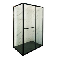 Душова кабіна Mixxus Premium Quadro SC01-120x80x195-TR Black 6мм, без піддону, прозоре скло 