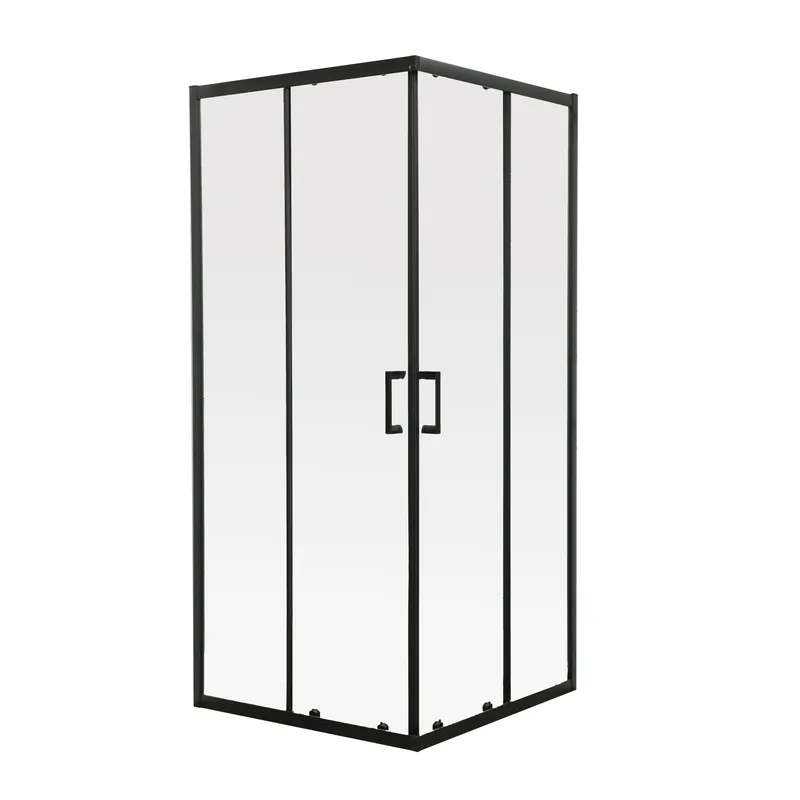 Душова кабіна Mixxus Premium DIVERSE SC02-90x90x195-TR Black 5мм, без піддону, прозоре скло 