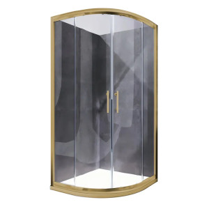 Душова кабіна Koer SR SC04-90x90x195-TR-12 Easy Clean 5мм, без піддону, прозоре скло, матове золото 