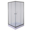 Душевая кабина Mixxus CUBIC SCT01-90x90x195-TR GRAPHITE 4мм, с низким поддоном, прозрачное стекло