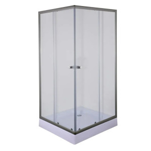 Душова кабіна Mixxus CUBIC SCT01-90x90x195-TR GRAPHITE 4мм, з низьким піддоном, прозоре скло 