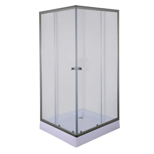 Душевая кабина Mixxus CUBIC SCT01-90x90x195-TR GRAPHITE 4мм, с низким поддоном, прозрачное стекло