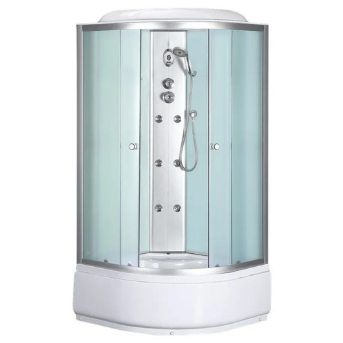 Бокс душевой Mixxus STRONG SBH01-90x90x215-FB SATIN с гидромассажем и высоким поддоном