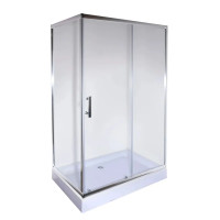 Душова кабіна Mixxus HARD SCT01-100x90x198-TR CHROME 5мм, з низьким піддоном, прозоре скло 