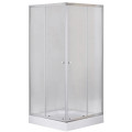 Душевая кабина Mixxus CUBIC SCT01-100x100x195-FB CHROME 4мм, с низким поддоном, матовое стекло