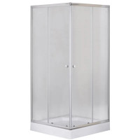 Душова кабіна Mixxus CUBIC SCT01-100x100x195-FB CHROME 4мм, з низьким піддоном, матове скло 