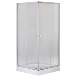 Душова кабіна Mixxus CUBIC SCT01-100x100x195-FB CHROME 4мм, з низьким піддоном, матове скло 