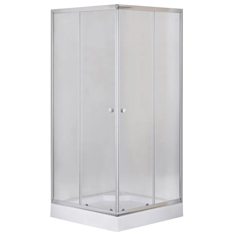 Душевая кабина Mixxus CUBIC SCT01-100x100x195-FB CHROME 4мм, с низким поддоном, матовое стекло