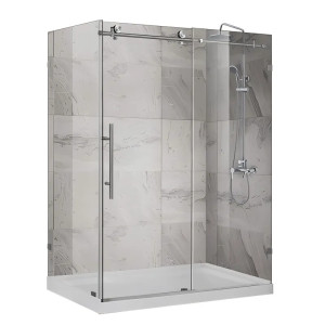 Душова кабіна Koer SR SC07-120x90x200-TR-01 Easy Clean 8мм, без піддону, прозоре скло, хром 