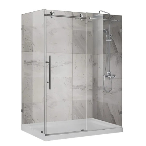 Душевая кабина Koer SR SC07-120x90x200-TR-01 Easy Clean 8мм, без поддона, прозрачное стекло, хром