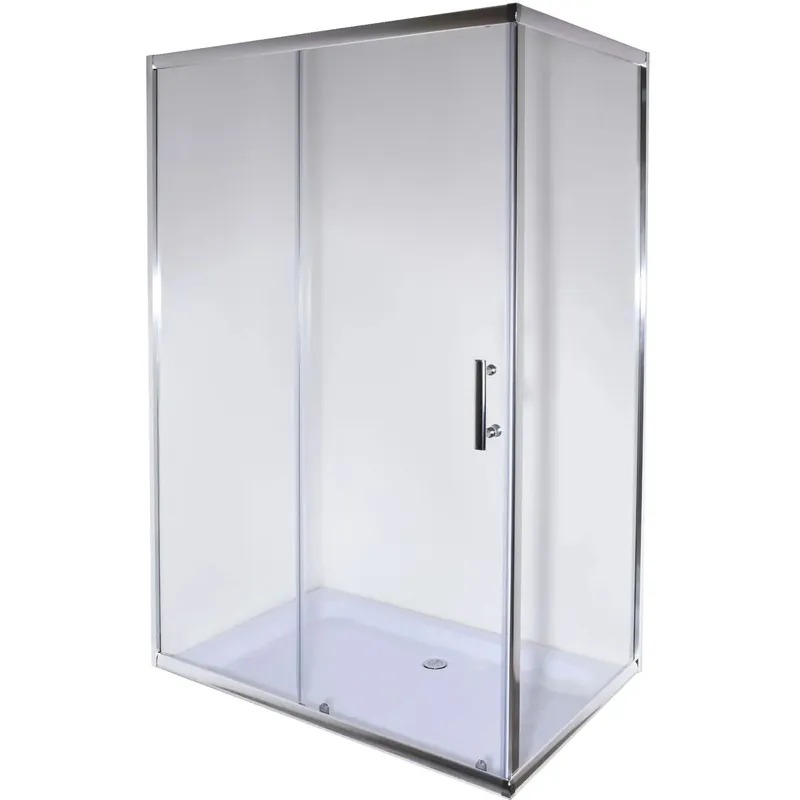 Душова кабіна Mixxus HARD SC01-100x80x185-TR CHROME 5мм, без піддону, прозоре скло 