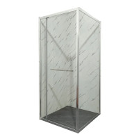 Душова кабіна Mixxus Premium Quadro SC01-90x90x195-TR Chrome 6мм, без піддону, прозоре скло 