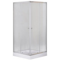 Душова кабіна Mixxus CUBIC SCT01-90x90x195-FB CHROME 4мм, з низьким піддоном, матове скло 