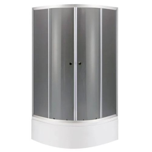 Душевая кабина Mixxus PLAIN SCT01-90x90x195-GR SATIN 4мм, с высоким поддоном, серое тонированное стекло