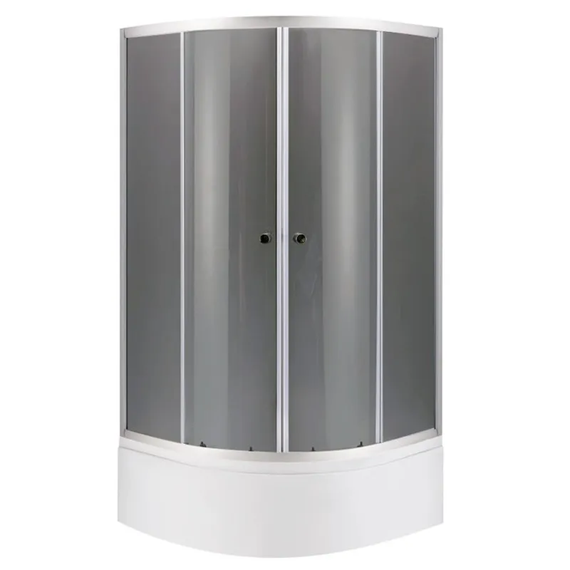 Душевая кабина Mixxus PLAIN SCT01-90x90x195-GR SATIN 4мм, с высоким поддоном, серое тонированное стекло