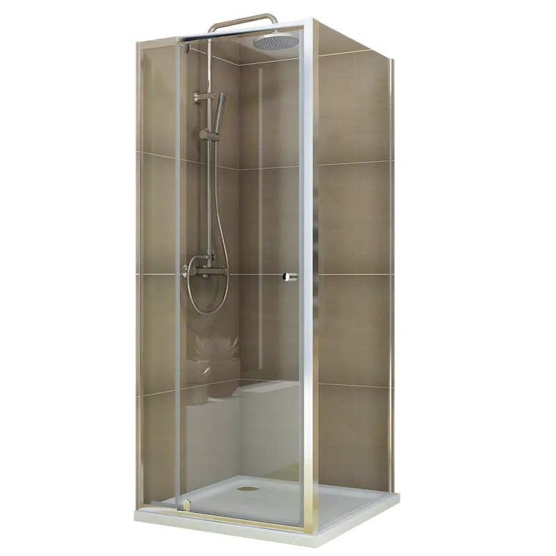 Душевая кабина Koer SR SC05-90x90x195-TR-01 Easy Clean 6мм, без поддона, прозрачное стекло, хром