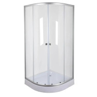 Душова кабіна Mixxus PLAIN SC01-90x90x185-TR CHROME 4мм, без піддону, прозоре скло 