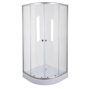 Душова кабіна Mixxus PLAIN SC01-90x90x185-TR CHROME 4мм, без піддону, прозоре скло 