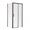 Душова кабіна Mixxus Premium DIVERSE SC03-120x80x195-TR Black 6мм, без піддону, прозоре скло 