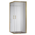 Душова кабіна Koer SR SC03-90x90x200-TR-12 Easy Clean 6мм, без піддону,  прозоре скло, матове золото 