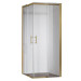 Душова кабіна Koer SR SC03-90x90x200-TR-12 Easy Clean 6мм, без піддону,  прозоре скло, матове золото 