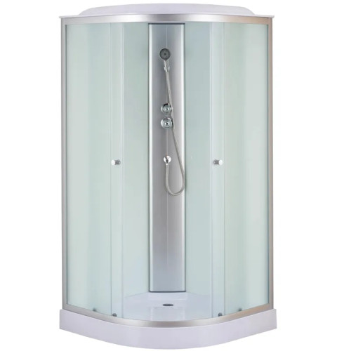 Бокс душевой Mixxus STRONG SB02-90x90x215-FB SATIN без гидромассажа с низким поддоном