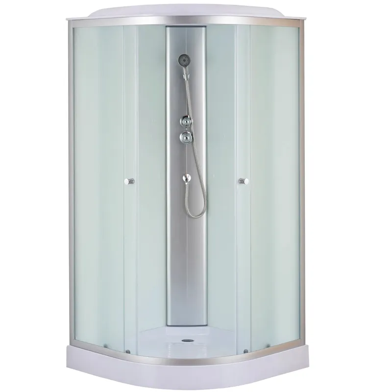 Бокс душевой Mixxus STRONG SB02-90x90x215-FB SATIN без гидромассажа с низким поддоном