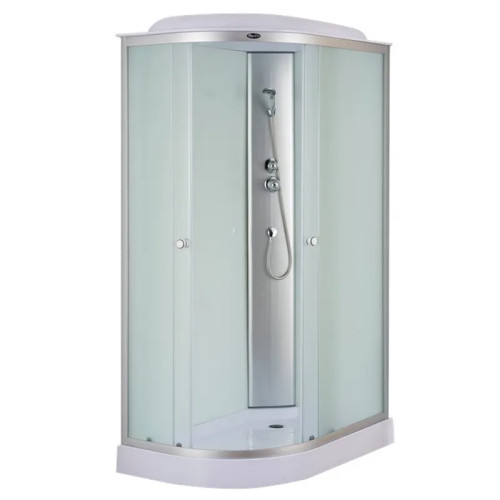 Бокс душевой Mixxus WAVE SB02-120x80x215-R-FB SATIN без гидромассажа с низким поддоном