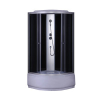 Бокс душовий Mixxus STRONG SB01-90x90x215-GR SATIN без гідромасажу з високим піддоном 