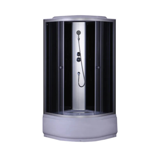 Бокс душевой Mixxus STRONG SB01-90x90x215-GR SATIN без гидромассажа с высоким поддоном