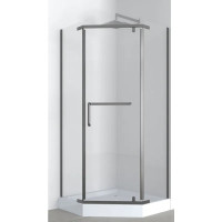 Душова кабіна Mixxus LINES SCT01-90x90x198-TR GRAPHITE 6мм, з низьким піддоном, прозоре скло 