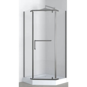 Душова кабіна Mixxus LINES SCT01-90x90x198-TR GRAPHITE 6мм, з низьким піддоном, прозоре скло 