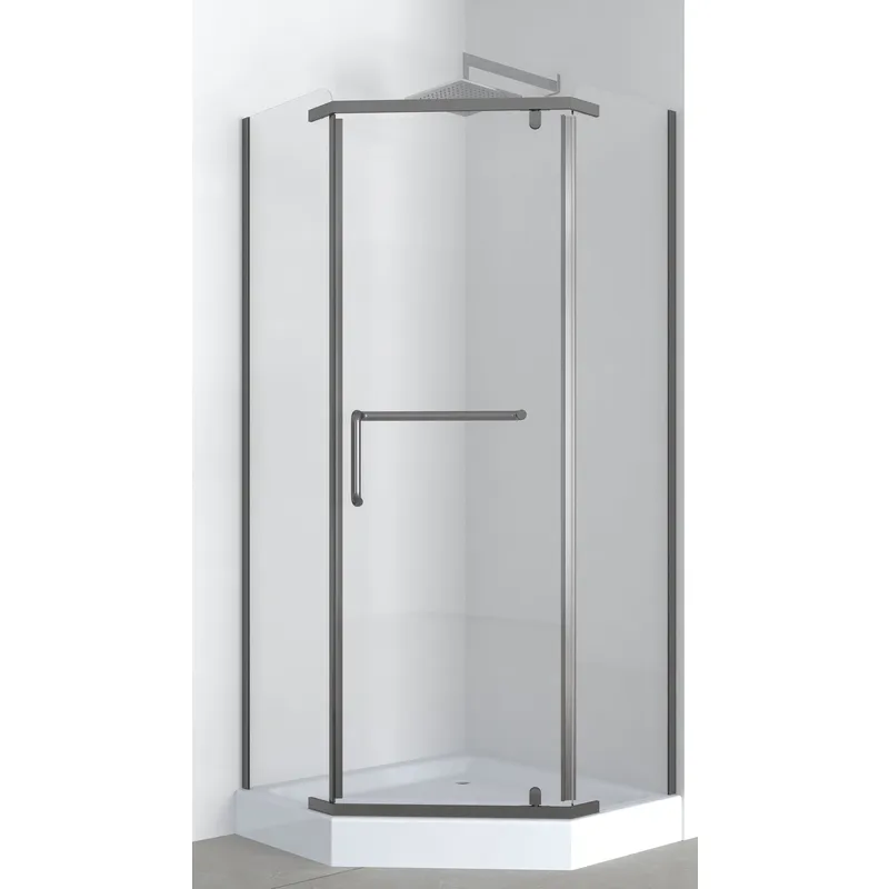 Душевая кабина Mixxus LINES SCT01-90x90x198-TR GRAPHITE 6мм, с низким поддоном, прозрачное стекло