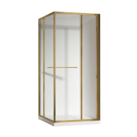 Душова кабіна Koer SR SC09-90x90x200-L-TR-12  Easy Clean 6мм,  без піддону, прозоре скло, матове золото 
