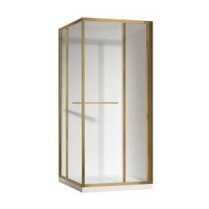 Душова кабіна Koer SR SC09-90x90x200-L-TR-12  Easy Clean 6мм,  без піддону, прозоре скло, матове золото 