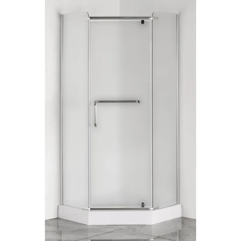 Душевая кабина Mixxus LINES SCT01-90x90x198-TR CHROME 6мм, с низким поддоном, прозрачное стекло